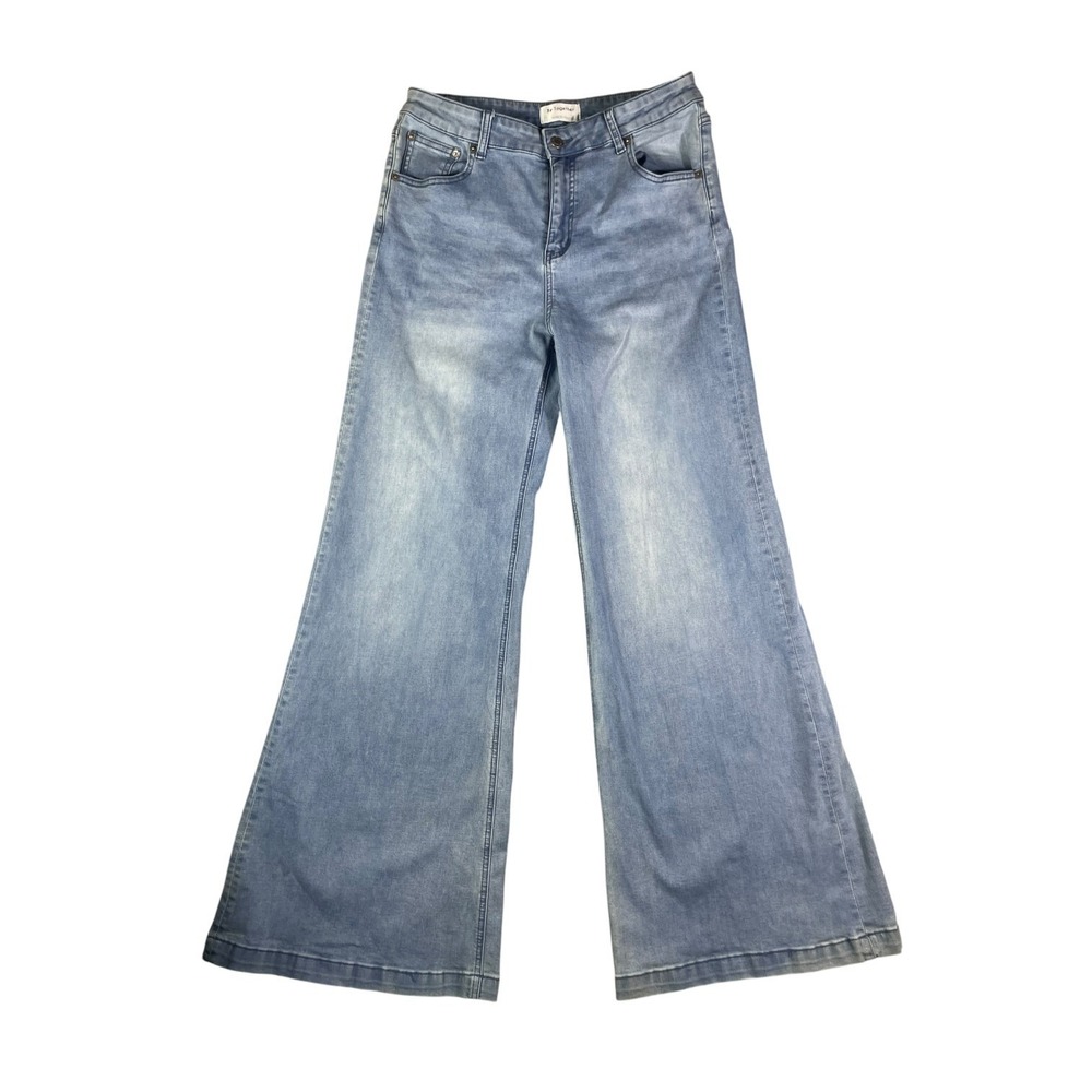By Together Wide Leg Jeans Womens Large Blue Medium Wash Streetwear outdoor